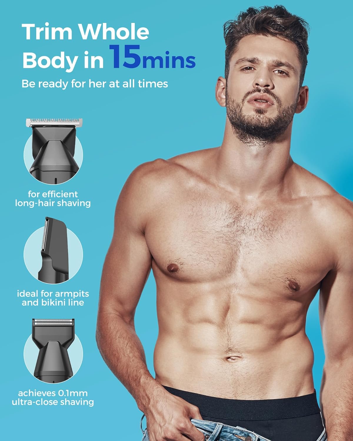 Hair Trimmer Complete Mens Grooming Kits by GLAKER | Hair Clipper | SASKA Trading