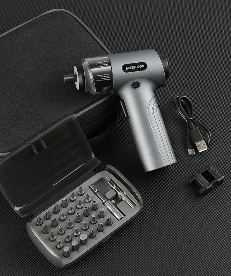 Green Lion 35 in 1 Electric Screwdriver Set Black | Electric Screwdriver | SASKA Trading