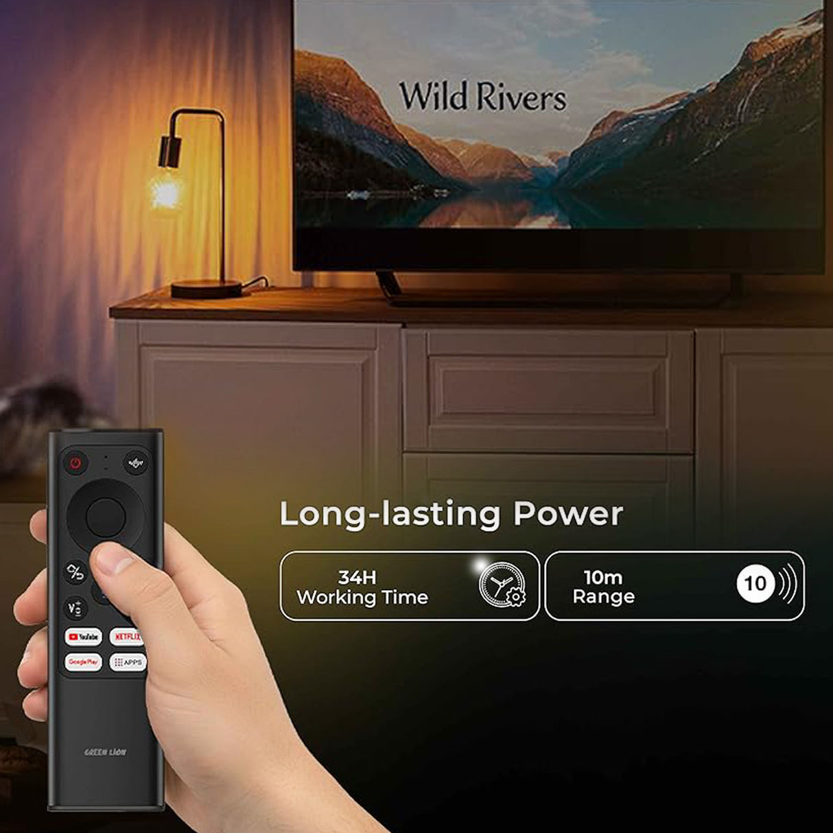 جهاز تحكم عن بعد لاسلكي شامل مع لوحة مفاتيح صغيرة وفأرة 2.4G من Green Lion