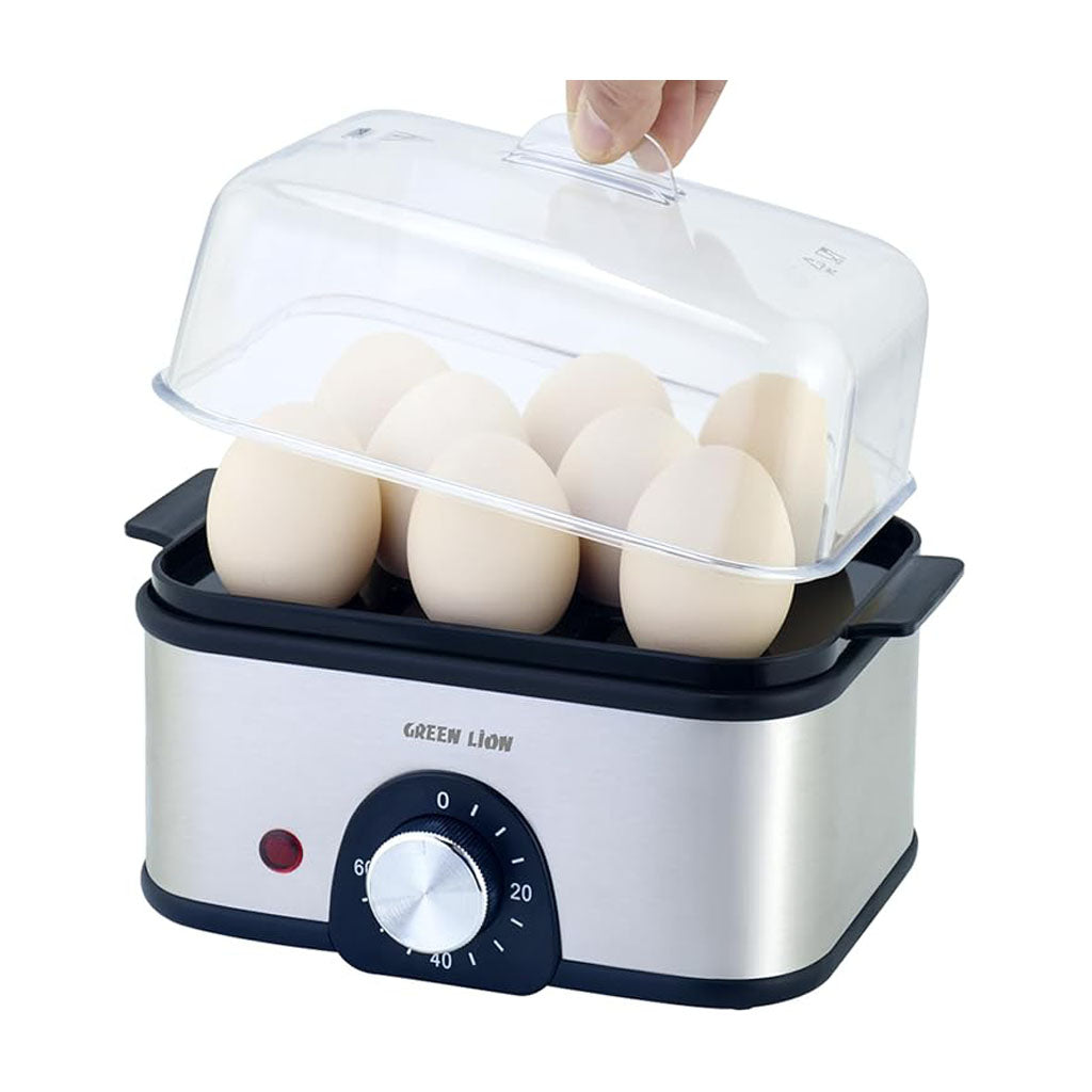 3-Tier Egg Cooker and Vegetable Steamer – 16 Eggs Capacity and Stainless Steel Steamer with Timer by Green Lion by saska - saska.ae