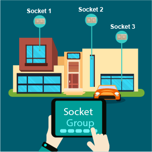 Double Smart Wall Socket by SASKA | Smart Socket | SASKA Trading