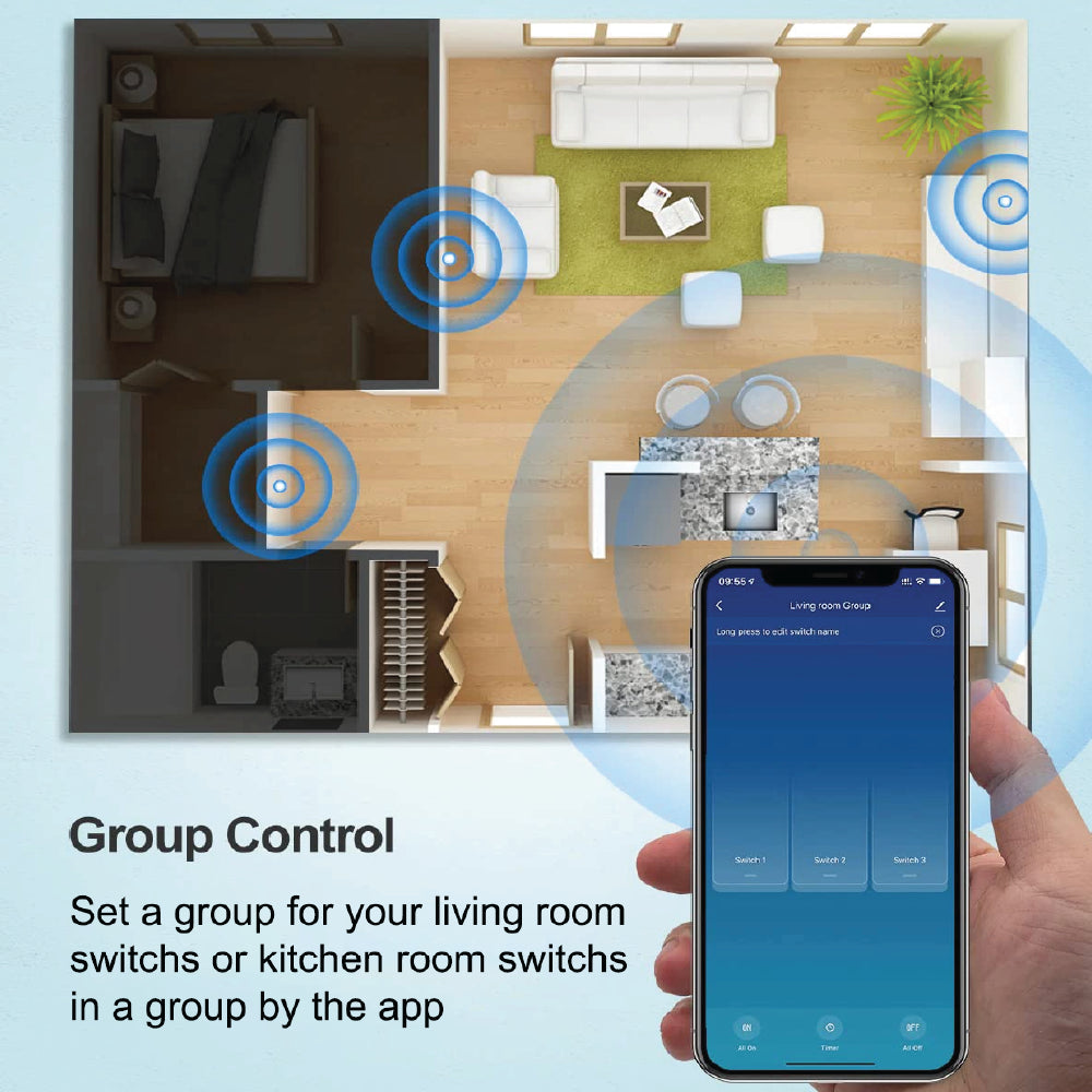 Smart Light Switch SJ-01 by SASKA | Smart Switch | SASKA Trading