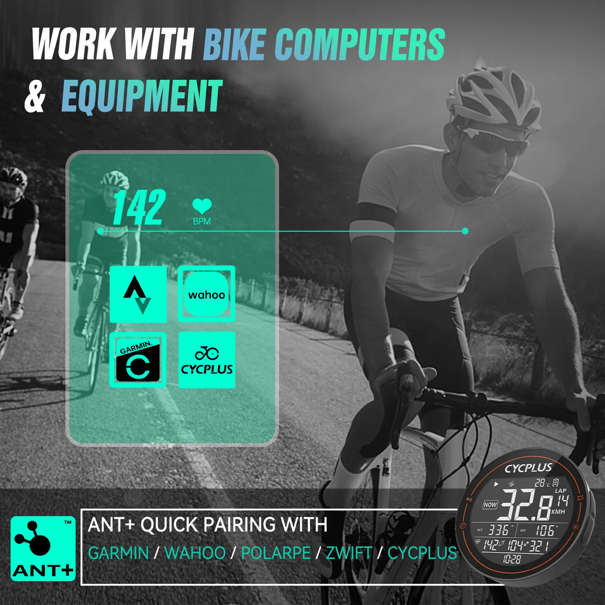 H1 Heart Rate Monitor Armband, Bluetooth 5.1 & ANT+ Optical Sensor, ±1BPM Accuracy, Waterproof Fitness Tracker for Running, Cycling & Gym by CYCPLUS | Heart Rate Monitor | SASKA Trading