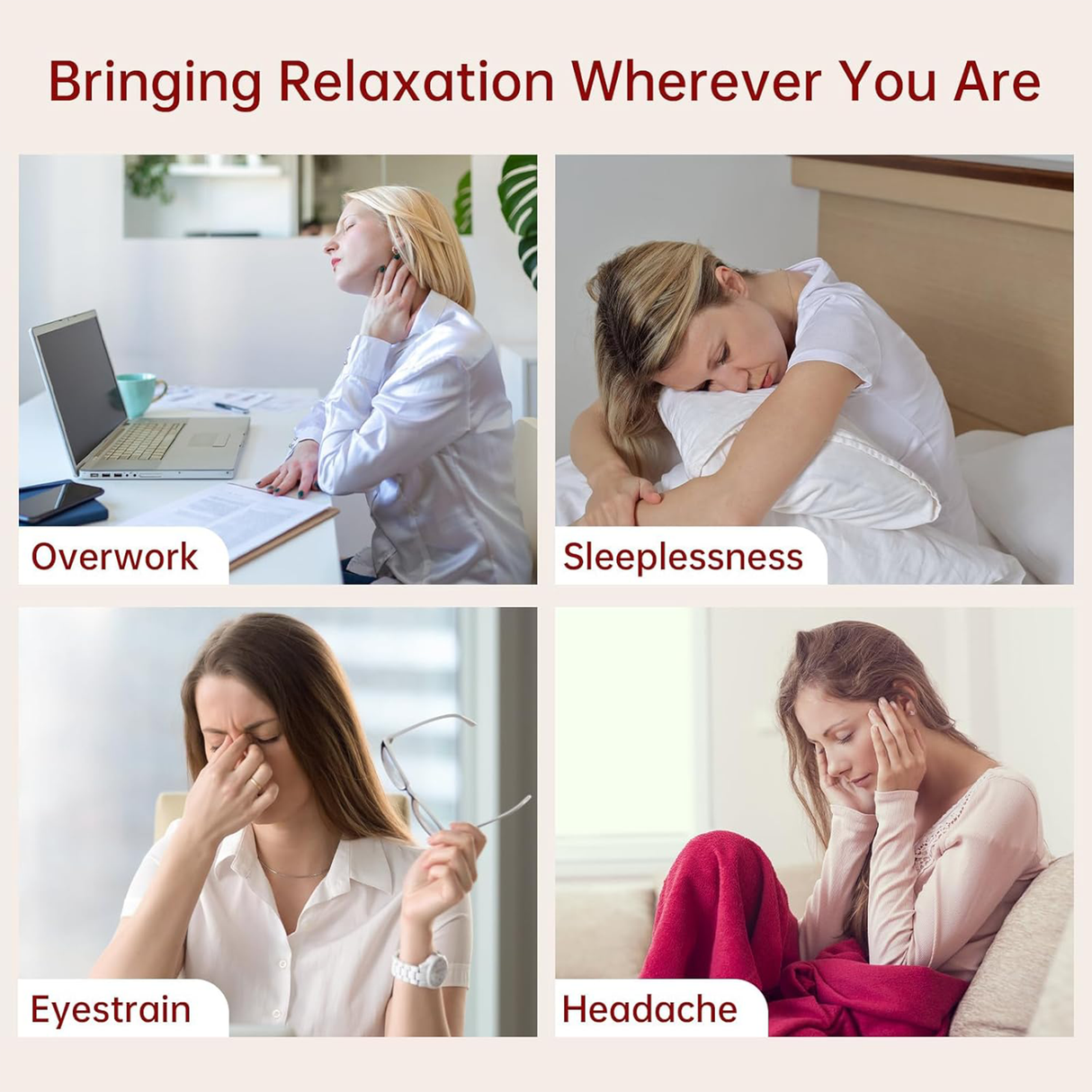 Head and Eye Massager – Air Pressure, Heat by TechLove | Massager | SASKA Trading