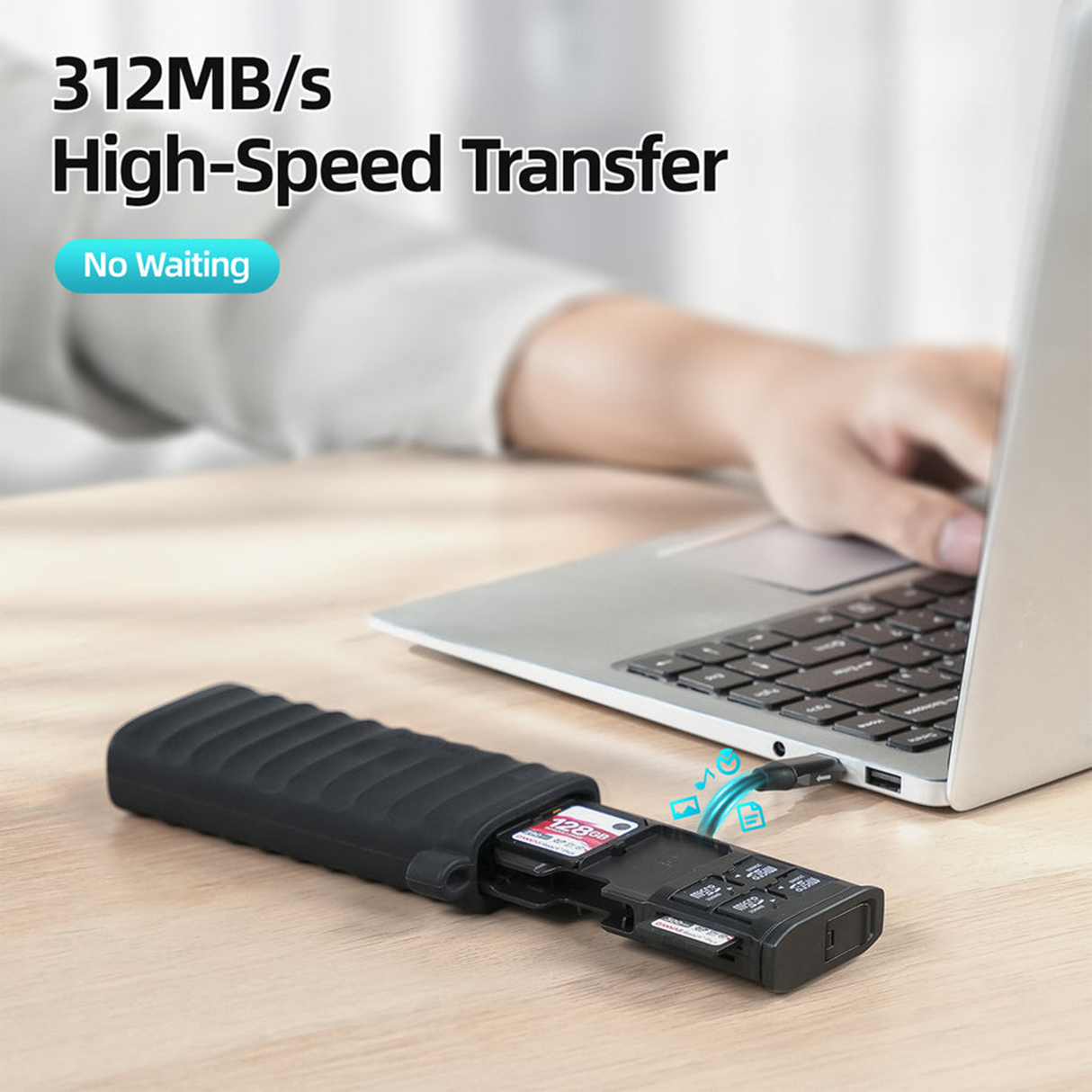 High-Speed USB 3.1 Type-C MicroSD Card Reader and Storage Case by TELESIN | Card Reader | SASKA Trading