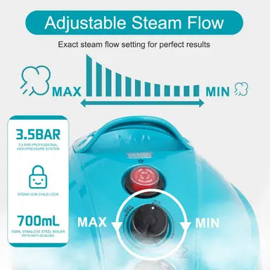 High Pressure Steam 1300W Handheld Wet and Dry Carpet & Fabric Cleaner by Winning Star | Vacuum Cleaner | SASKA Trading