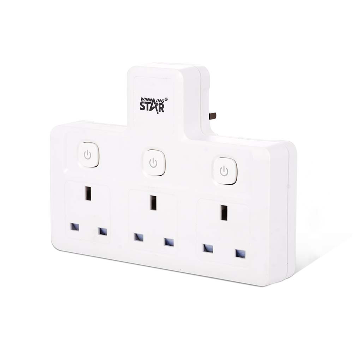 High Quality 3-Pin Plug Extension Socket ST-1086-3 with 3 UK Outlets AC220V-250V by Winning Star | Extension Socket | SASKA Trading
