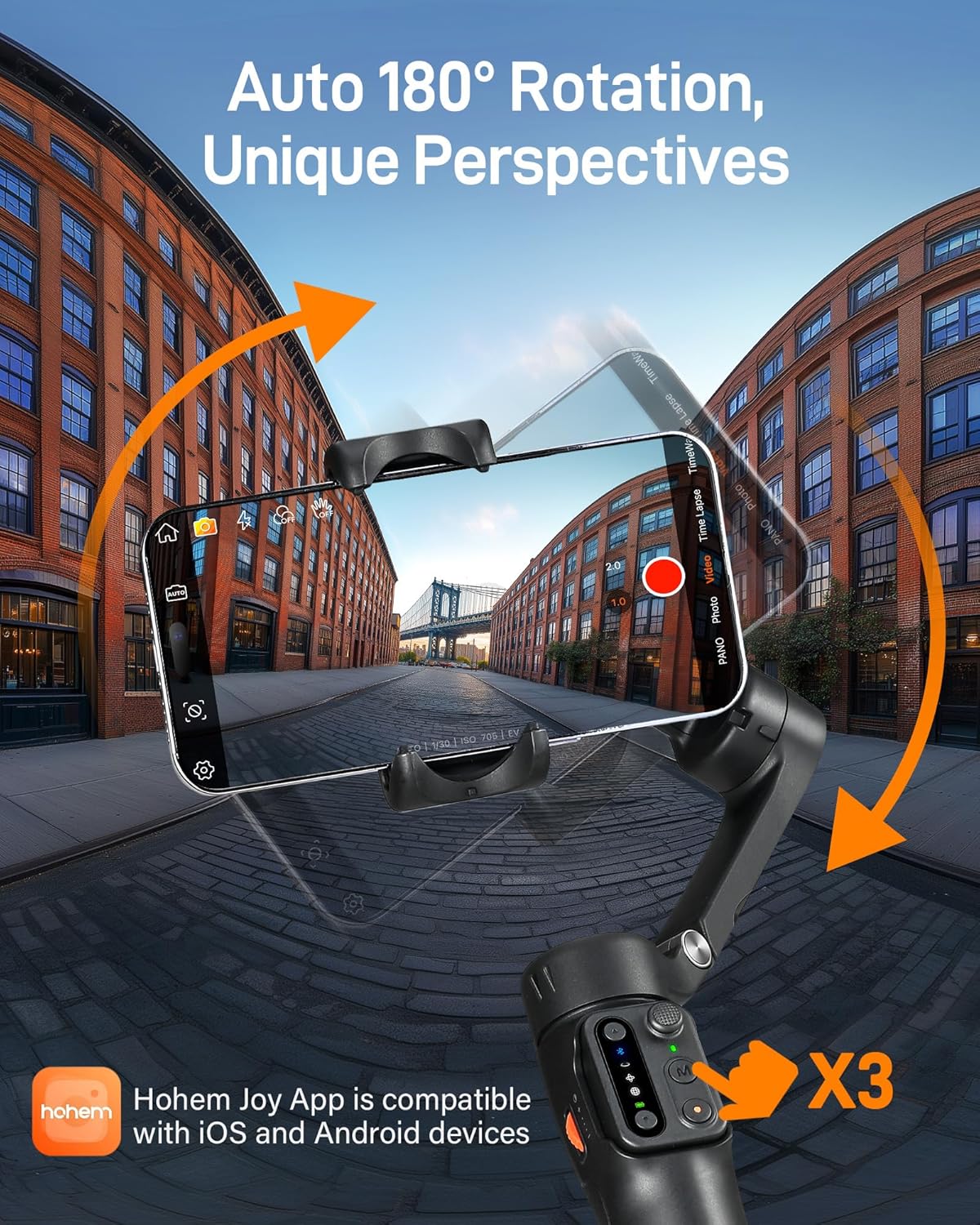 iSteady X3 SE 3-axis Foldable Smartphone Gimbal Stabilizer by Hohem | Phone Gimble | SASKA Trading