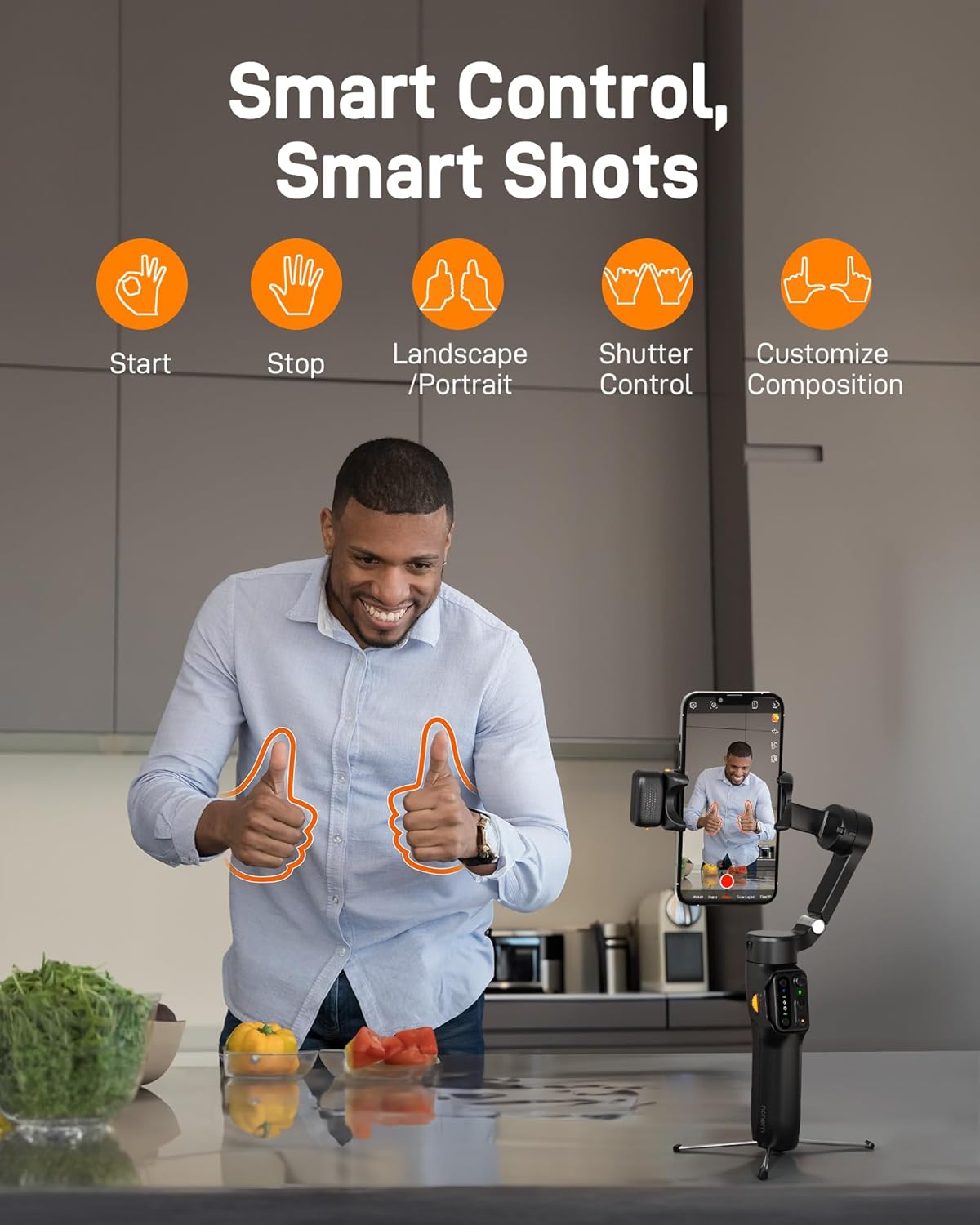 iSteady V3 Foldable Smartphone Gimbal Stabilizer with Detachable Remote Control by Hohem | Phone Gimble | SASKA Trading