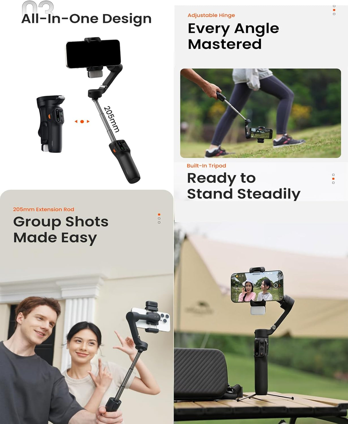 iSteady X3 3-axis Palm Foldable Smartphone Gimbal Stabilizer by Hohem | Phone Gimble | SASKA Trading