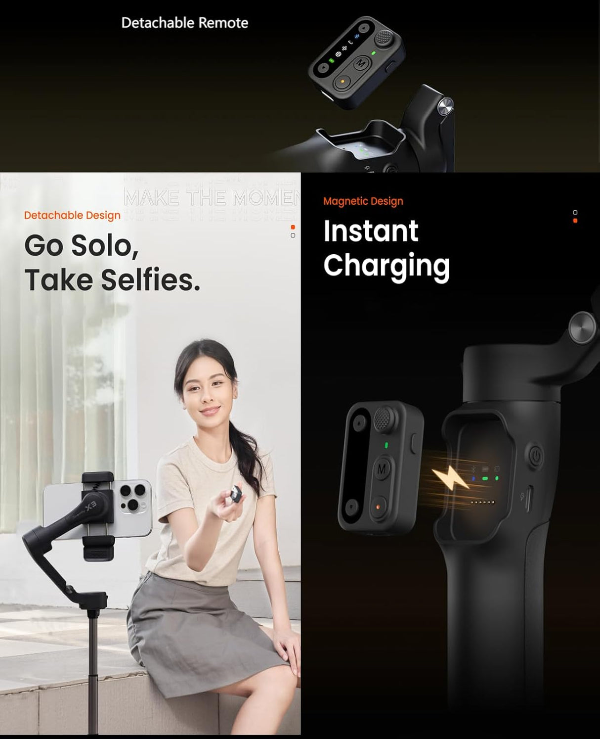 iSteady X3 3-axis Palm Foldable Smartphone Gimbal Stabilizer by Hohem | Phone Gimble | SASKA Trading