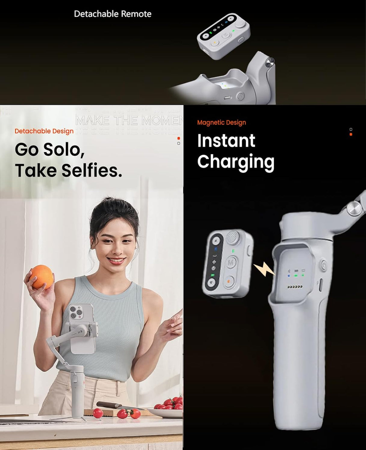 iSteady X3 3-axis Palm Foldable Smartphone Gimbal Stabilizer by Hohem | Phone Gimble | SASKA Trading