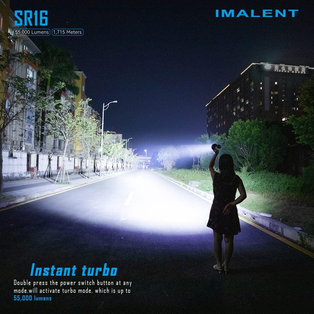 IMALENT SR16 Rechargeable Flashlight 55000 Lumens Super Bright Led Flashlight | Flashlight | SASKA Trading