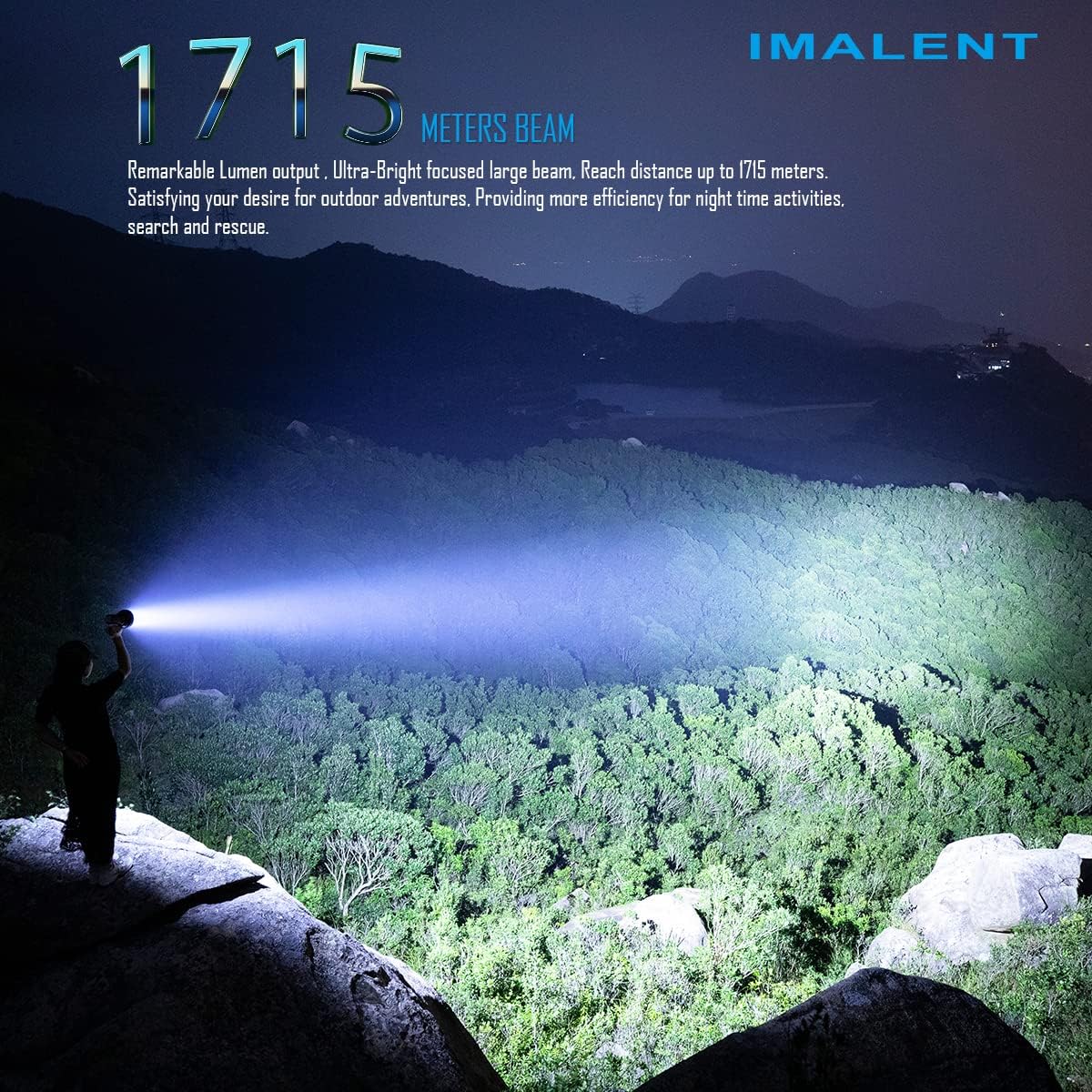 IMALENT SR16 Rechargeable Flashlight 55000 Lumens Super Bright Led Flashlight | Flashlight | SASKA Trading