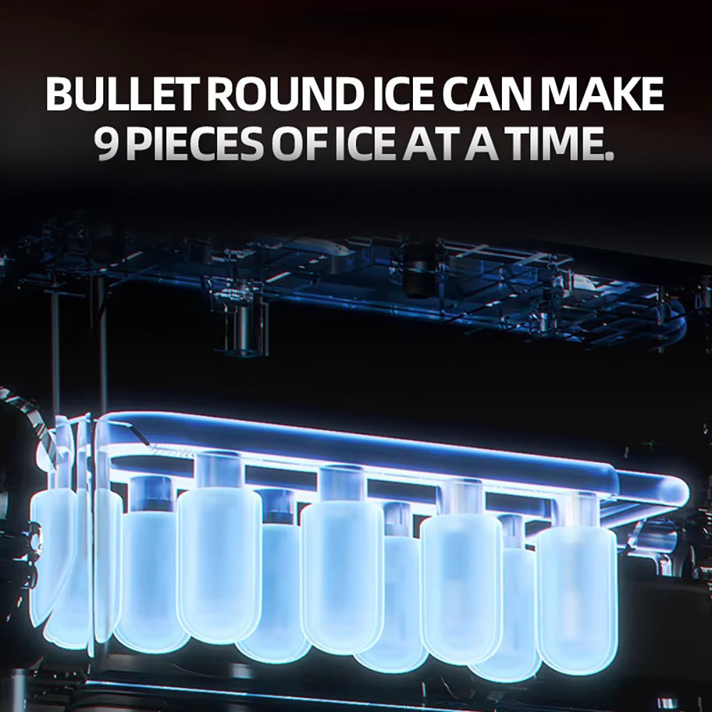Portable Ice Maker Machine for Home – Countertop Automatic Bullet Ice Maker, Produces Ice in 6–8 Min