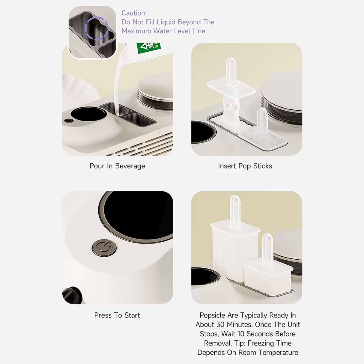 Portable Mini Desktop Ice Pop Maker – Fast Freeze Popsicle & Ice Cream Maker