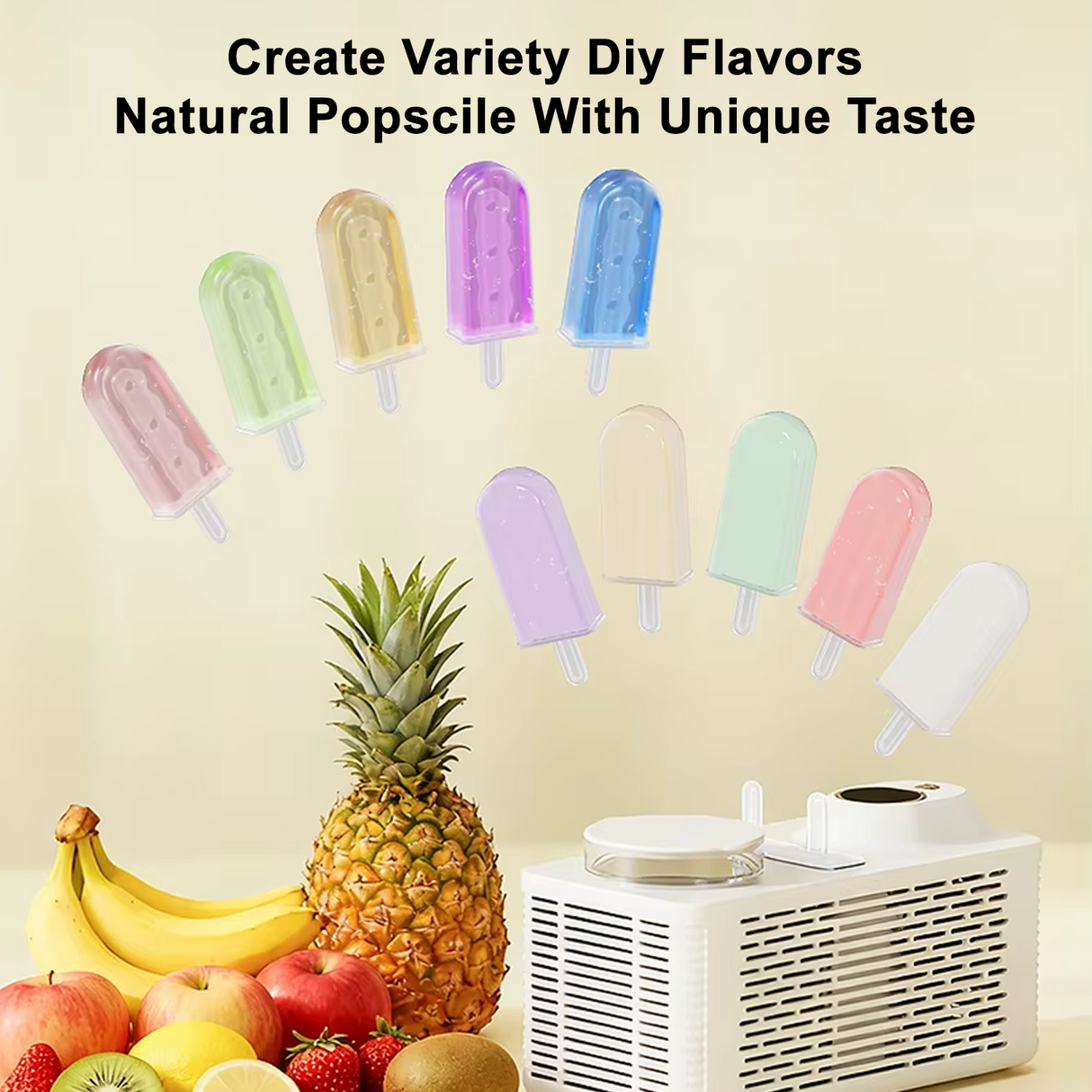 Portable Mini Desktop Ice Pop Maker – Fast Freeze Popsicle & Ice Cream Maker