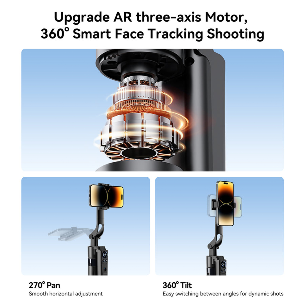 Intelligent Auto Tracking Tripod P3-MS-01 by TELESIN | Phone Stand | SASKA Trading