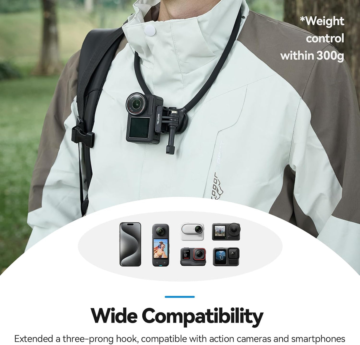 Neck Mount SE 2.0 Combo – Magnetic Phone Holder with Chest Strap by TELESIN
