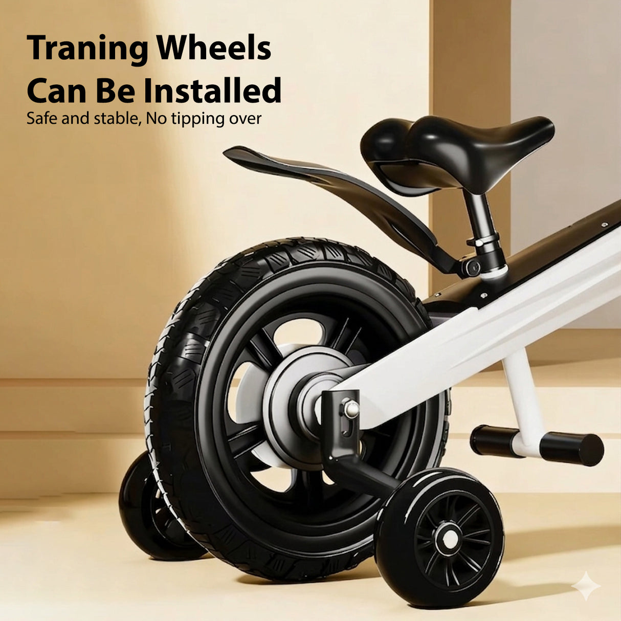 JoyCruiser Kids Electric Bike with 3 Gears and 2600mAh Battery with 6.5” Nonslip Wheels by Porodo