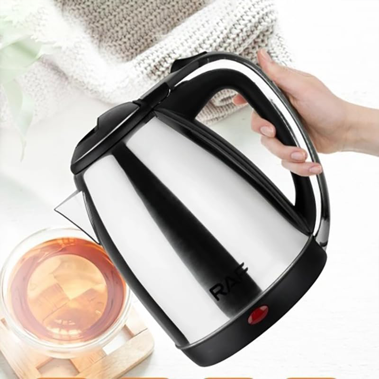 Kettle with Glass Teapot Set – 2.2 L Electric Water Boiler by RAF