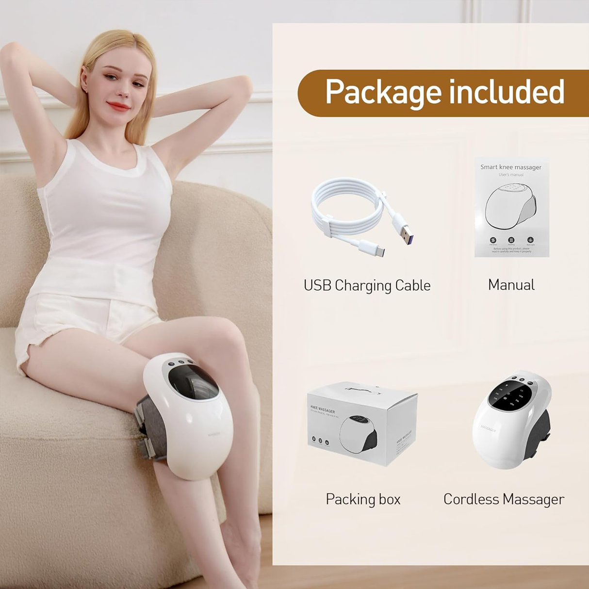 Knee Massager with Infrared Heat & Vibration | Knee Massager | SASKA Trading