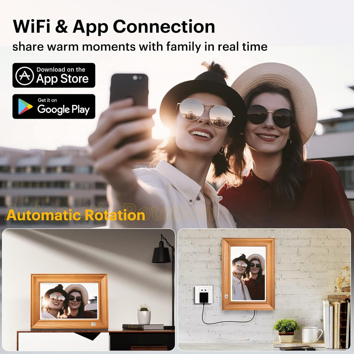 FHD Digital Photo Frame Touch Screen with Wi-Fi Enabled by KODAK | Digital Photo Frame | SASKA Trading