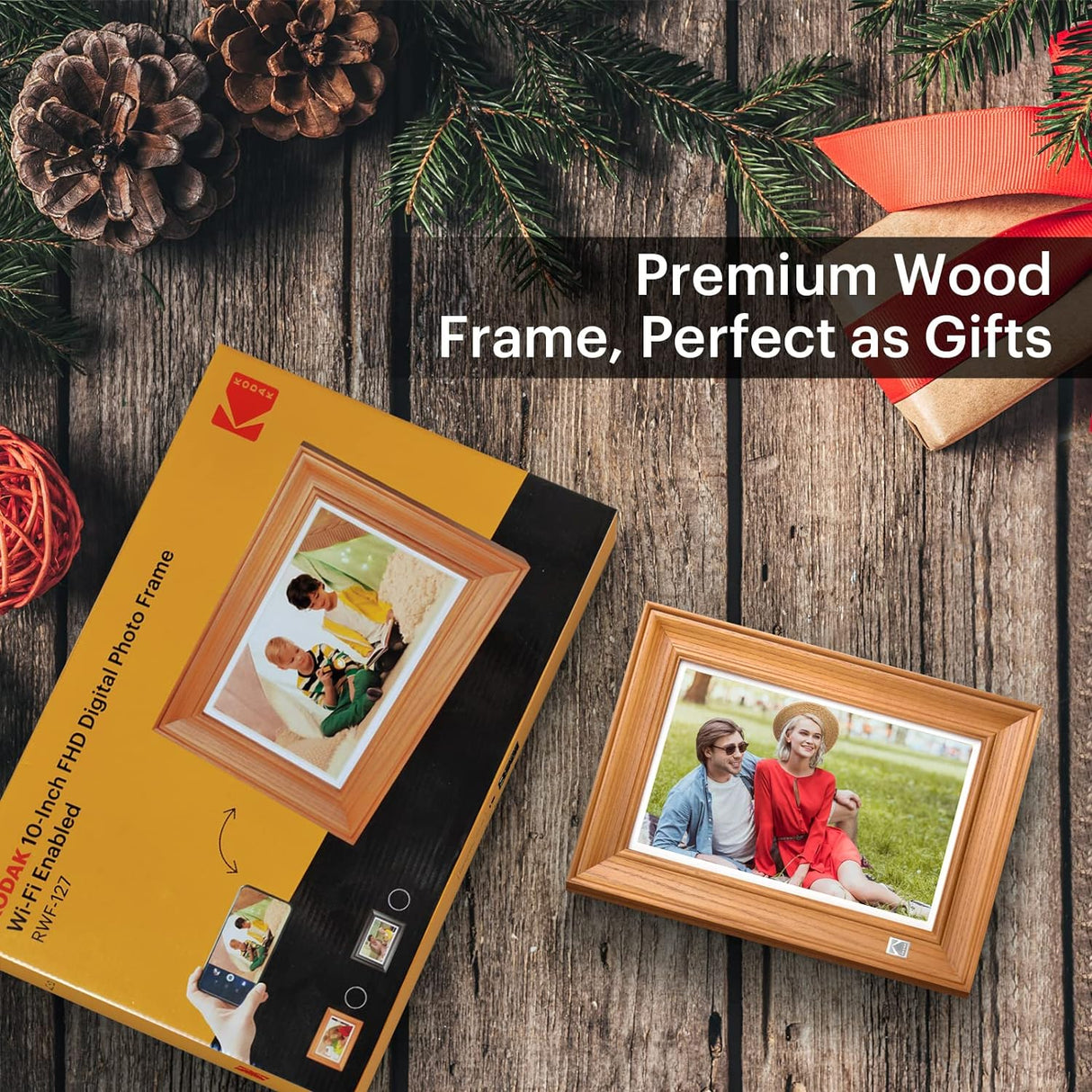 FHD Digital Photo Frame Touch Screen with Wi-Fi Enabled by KODAK | Digital Photo Frame | SASKA Trading