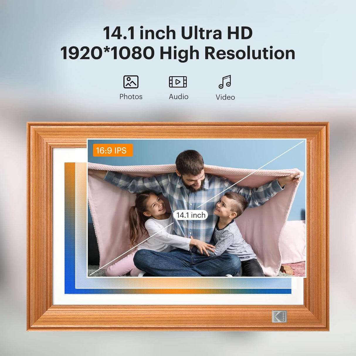 FHD Digital Photo Frame Touch Screen with Wi-Fi Enabled by KODAK | Digital Photo Frame | SASKA Trading