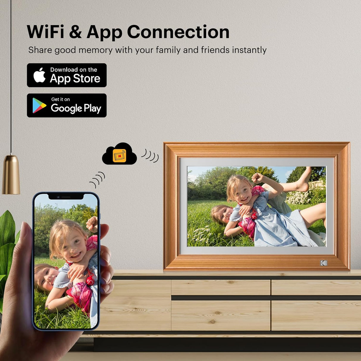 FHD Digital Photo Frame Touch Screen with Wi-Fi Enabled by KODAK | Digital Photo Frame | SASKA Trading