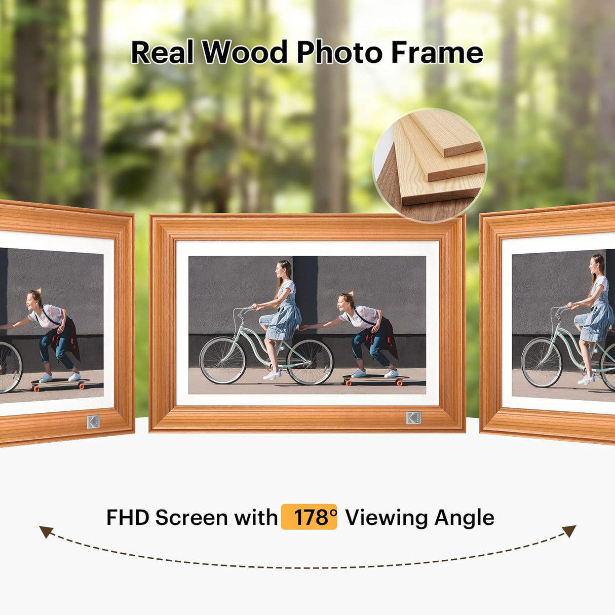 FHD Digital Photo Frame Touch Screen with Wi-Fi Enabled by KODAK | Digital Photo Frame | SASKA Trading