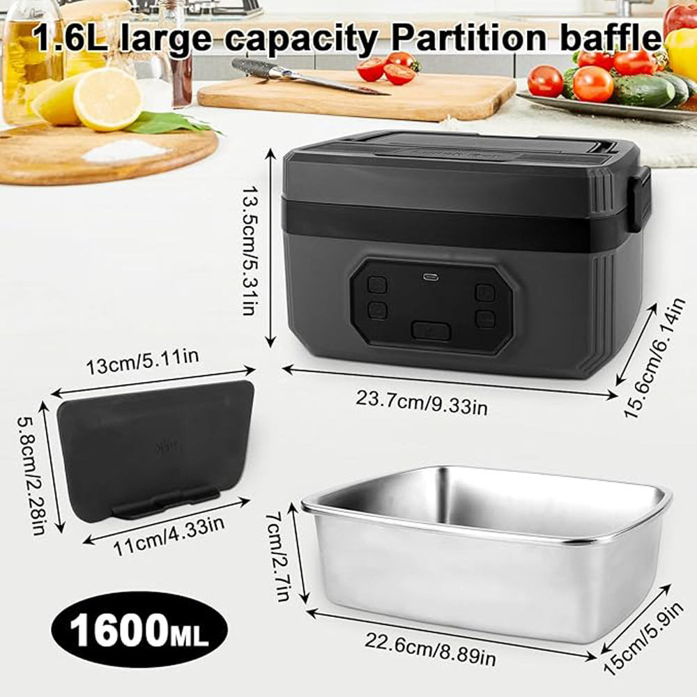 Powerful Rechargeable Lunch Box - Automatic Heat Preservation by VVU&CCO