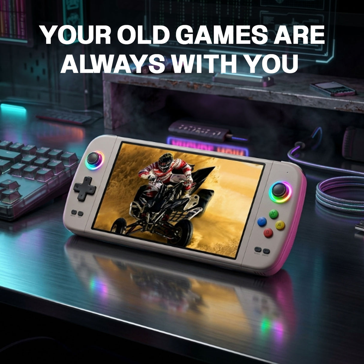 M27 Retro Handheld Game Console 7 Inch IPS Display 30+ Emulators Portable Gaming System with 3000mAh Battery by SJGAM
