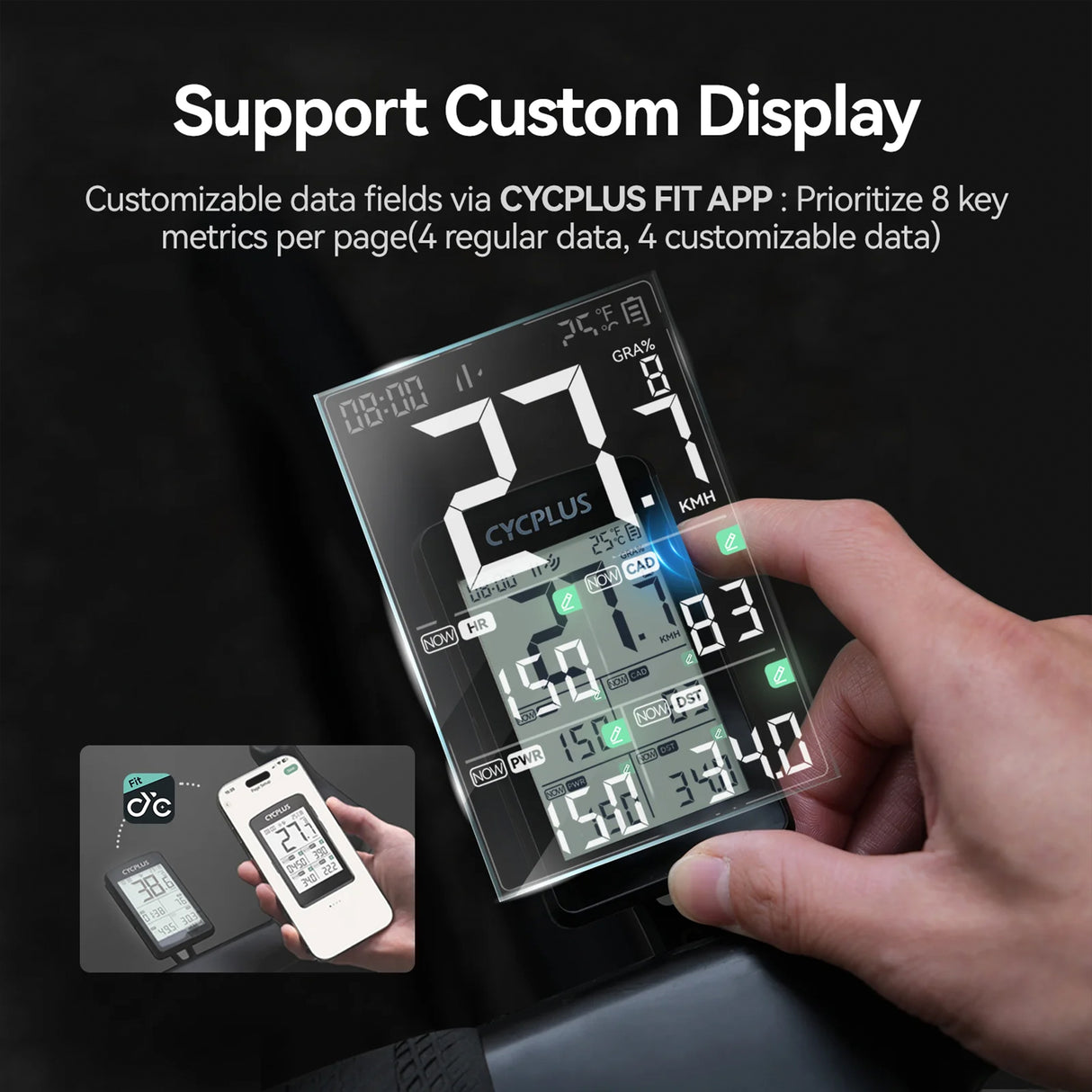 M3 GPS Bike Computer – Wireless Cycling Speedometer with Bluetooth by CYCPLUS