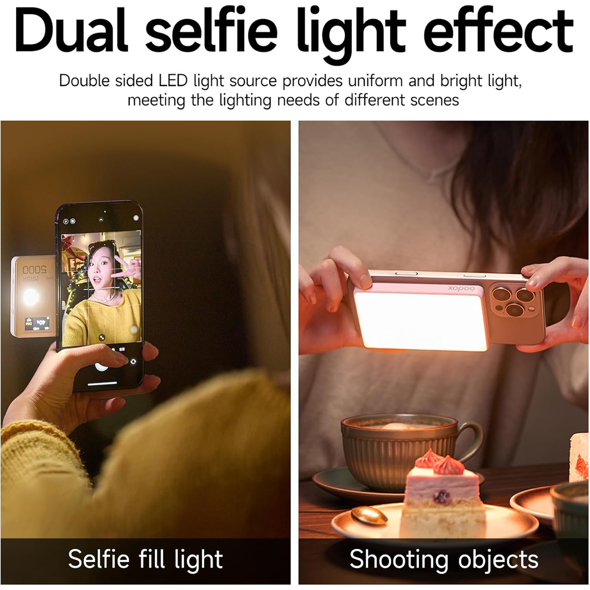 Magnetic Charging Full color LED - Selfie Light & Power Bank by Godox | RGB selfie light | SASKA Trading