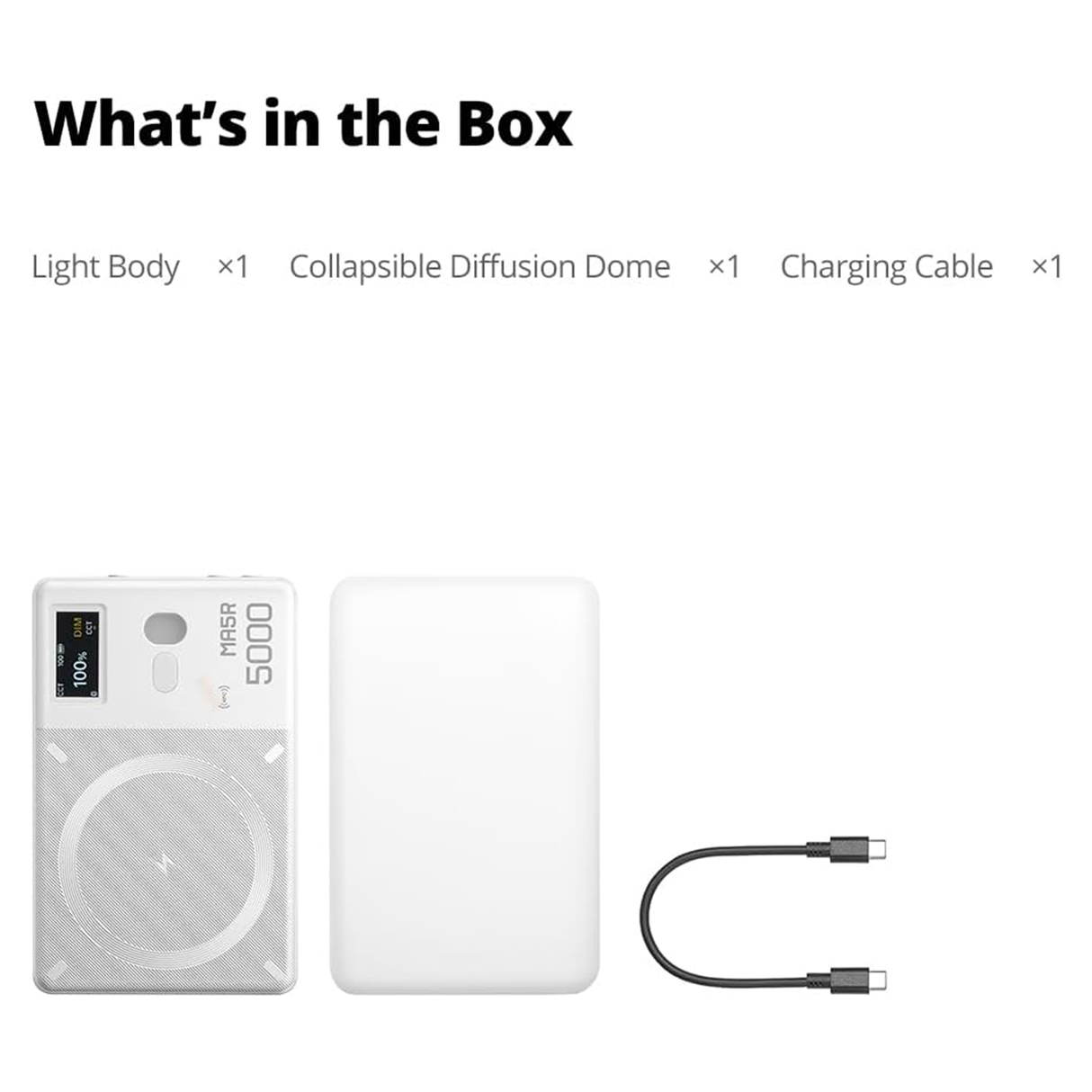 Magnetic Charging Full color LED - Selfie Light & Power Bank by Godox | RGB selfie light | SASKA Trading