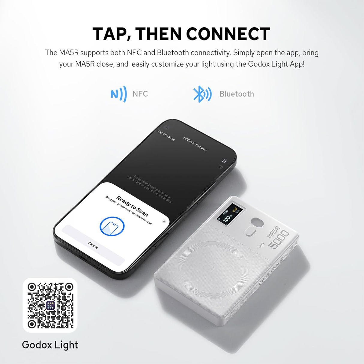 Magnetic Charging Full color LED - Selfie Light & Power Bank by Godox | RGB selfie light | SASKA Trading