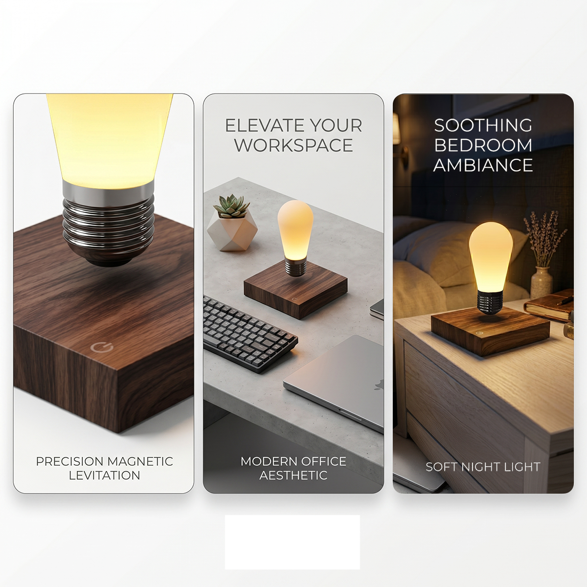 Magnetic Levitating Desk lamp with Floating Bulb and Wireless Power Touch Control