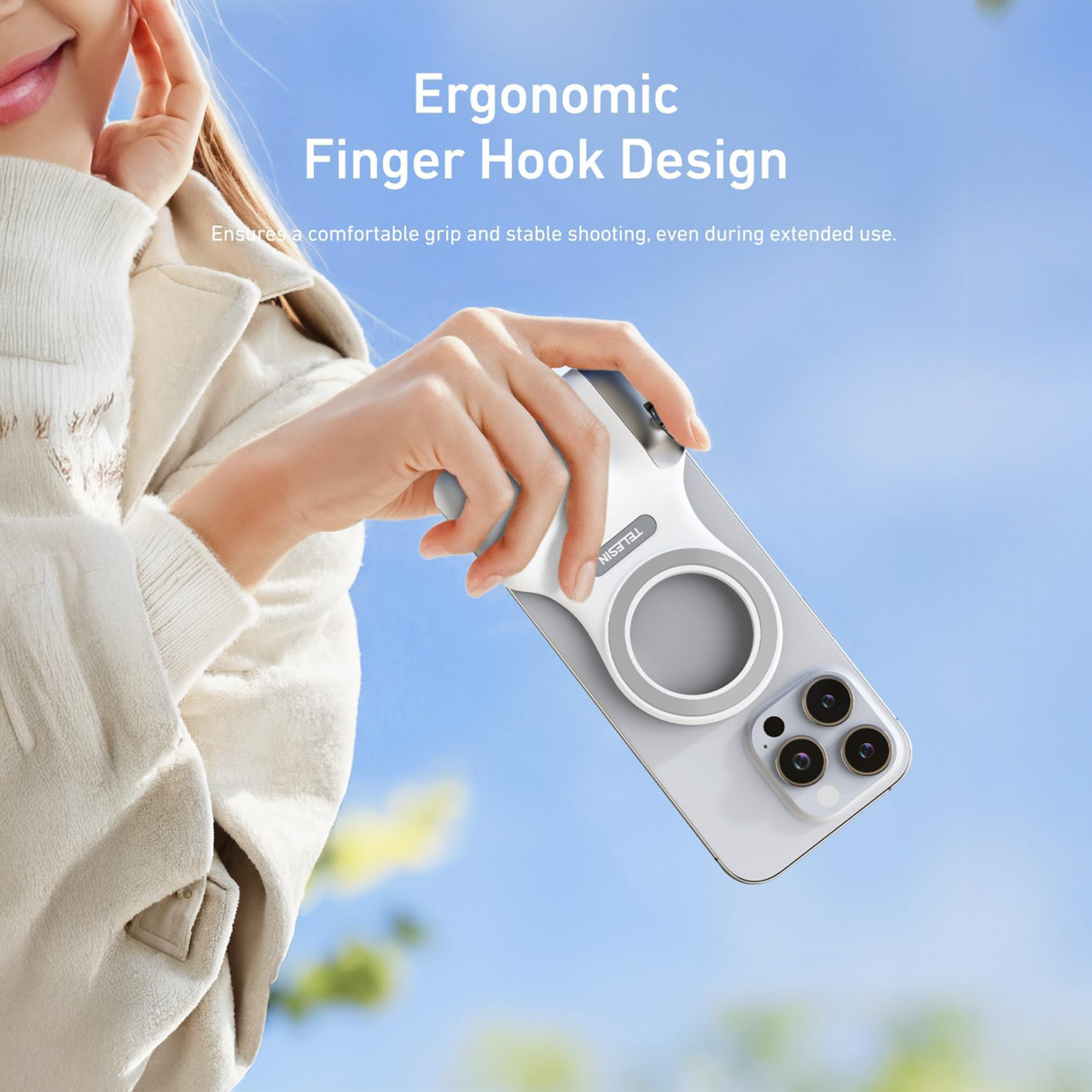 Magnetic Phone Camera Grip with Selfie Ring Light by Telesin | Phone Accessories | SASKA Trading