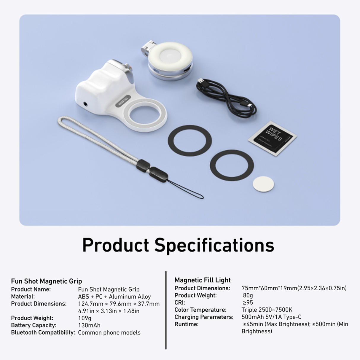 Magnetic Phone Camera Grip with Selfie Ring Light by Telesin | Phone Accessories | SASKA Trading