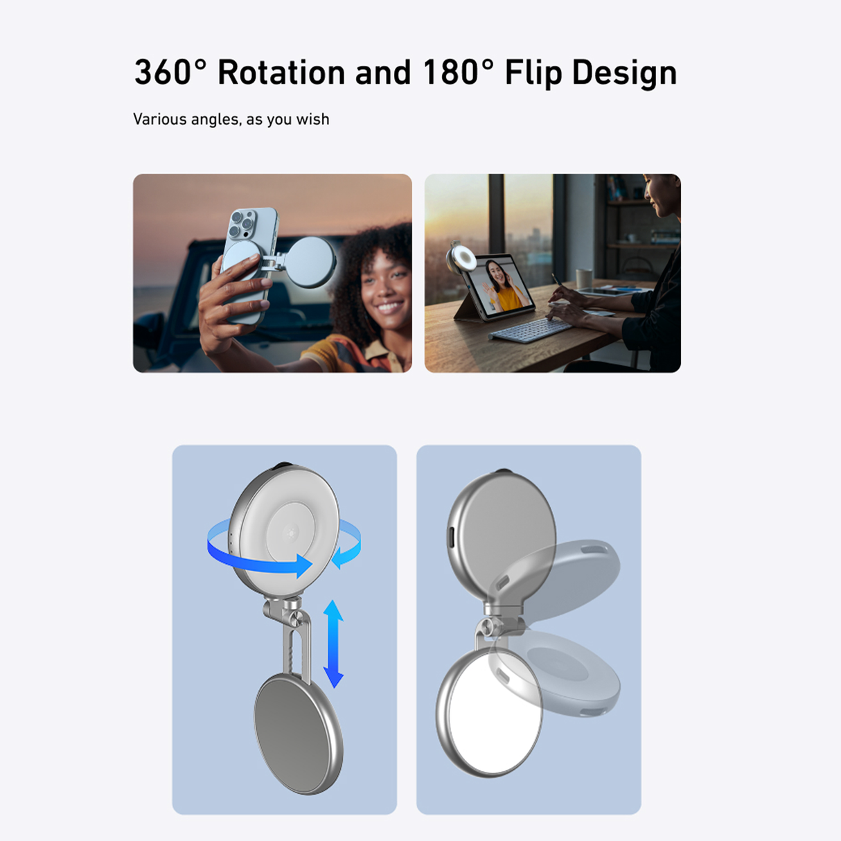 Magnetic Phone Camera Grip with Selfie Ring Light by Telesin | Phone Accessories | SASKA Trading