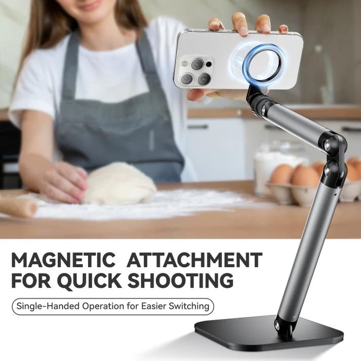 Phone Video Live Streaming Magnetic Mount (Desktop) by TELESIN | Phone Holder | SASKA Trading