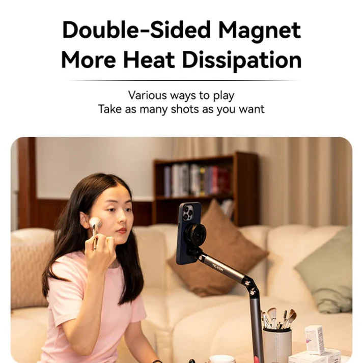 Phone Video Live Streaming Magnetic Mount (Desktop) by TELESIN | Phone Holder | SASKA Trading