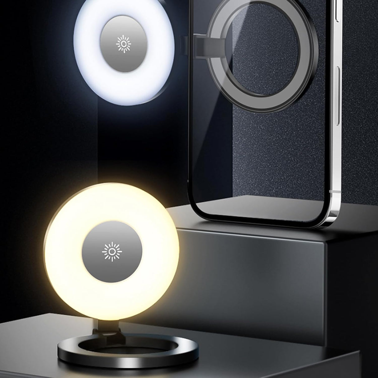 Magnetic Selfie Ring Light for Mobile Photography by VOLUO | LED Video Light | SASKA Trading