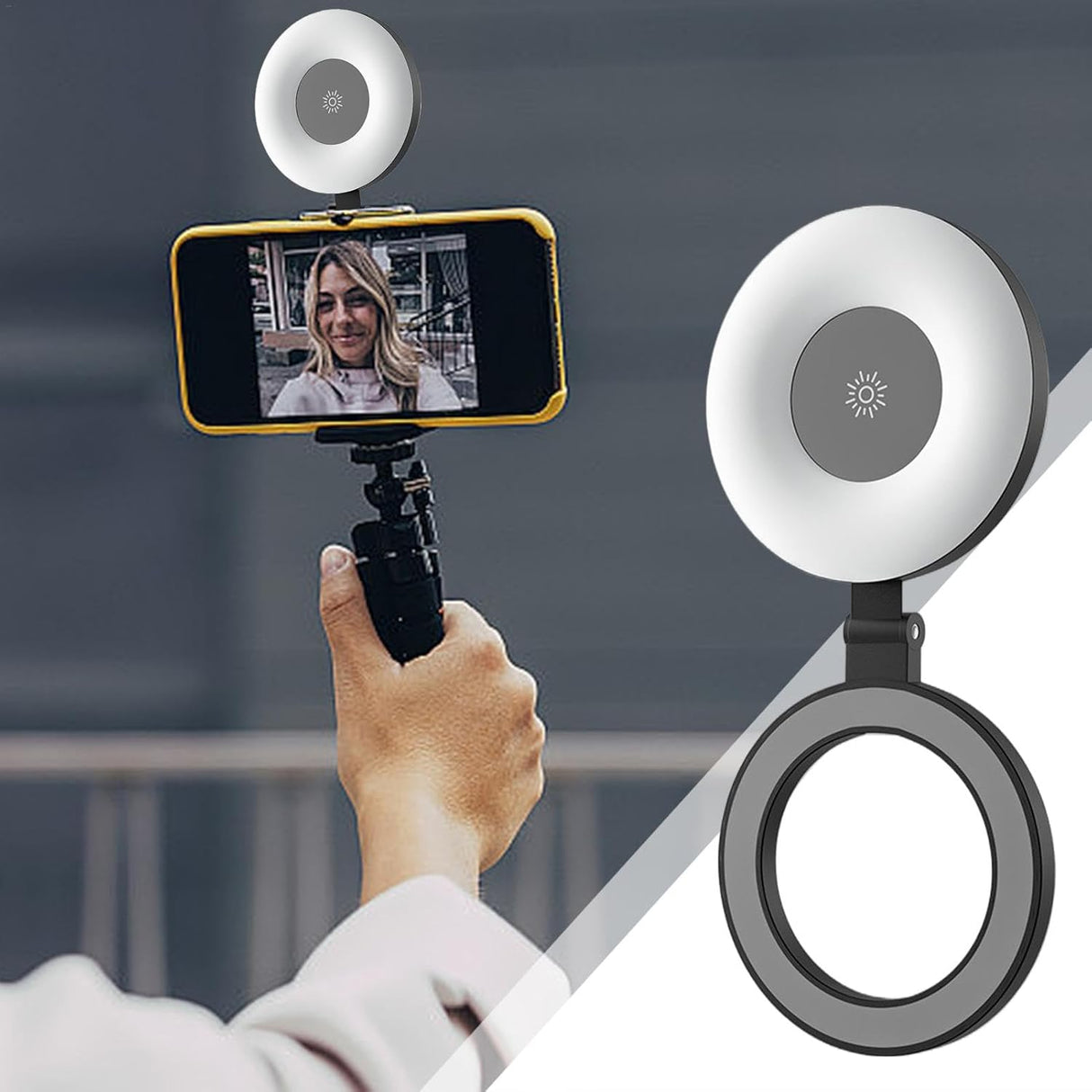 Magnetic Selfie Ring Light for Mobile Photography by VOLUO | LED Video Light | SASKA Trading