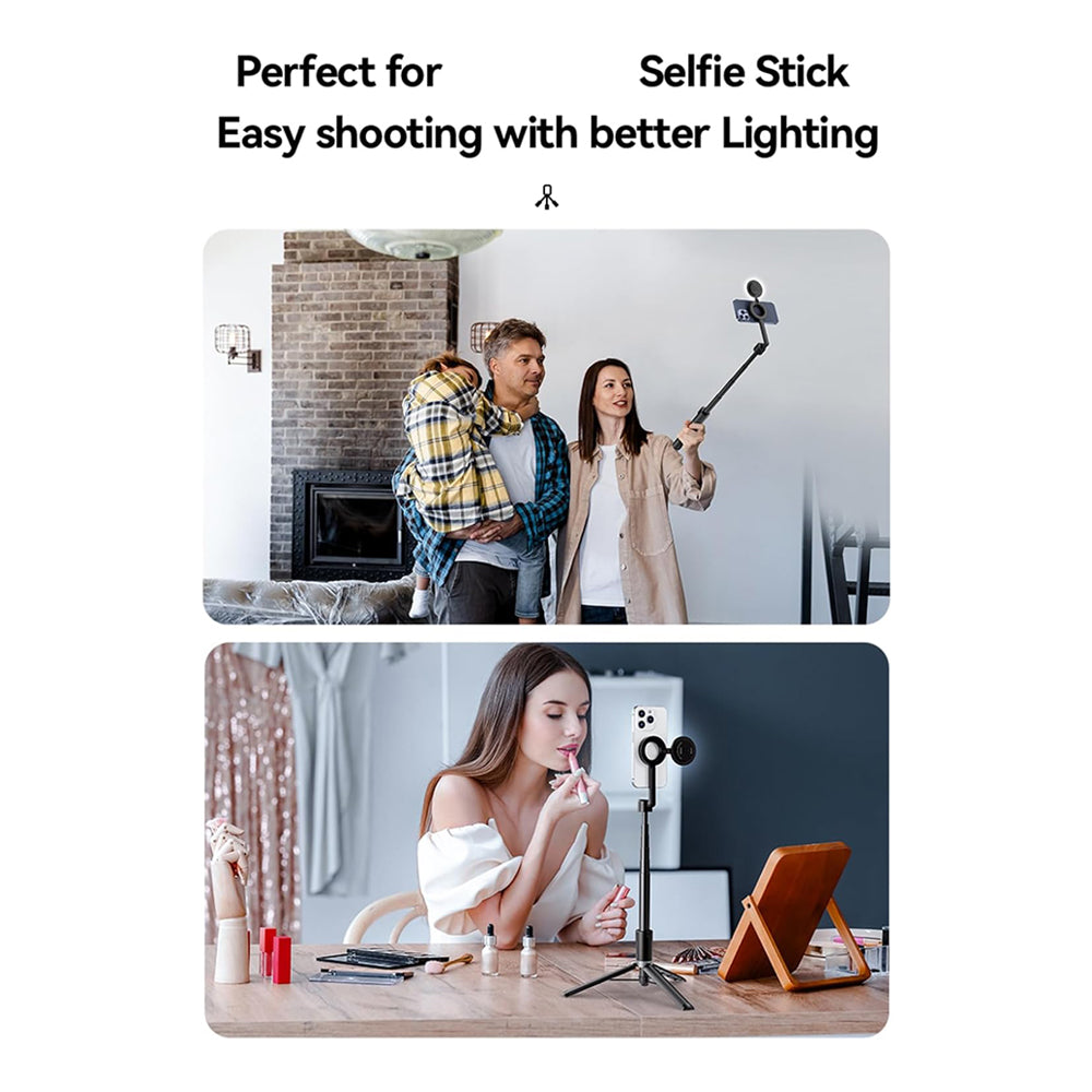 Magnetic Selfie Ring Light for Mobile Photography by VOLUO | LED Video Light | SASKA Trading