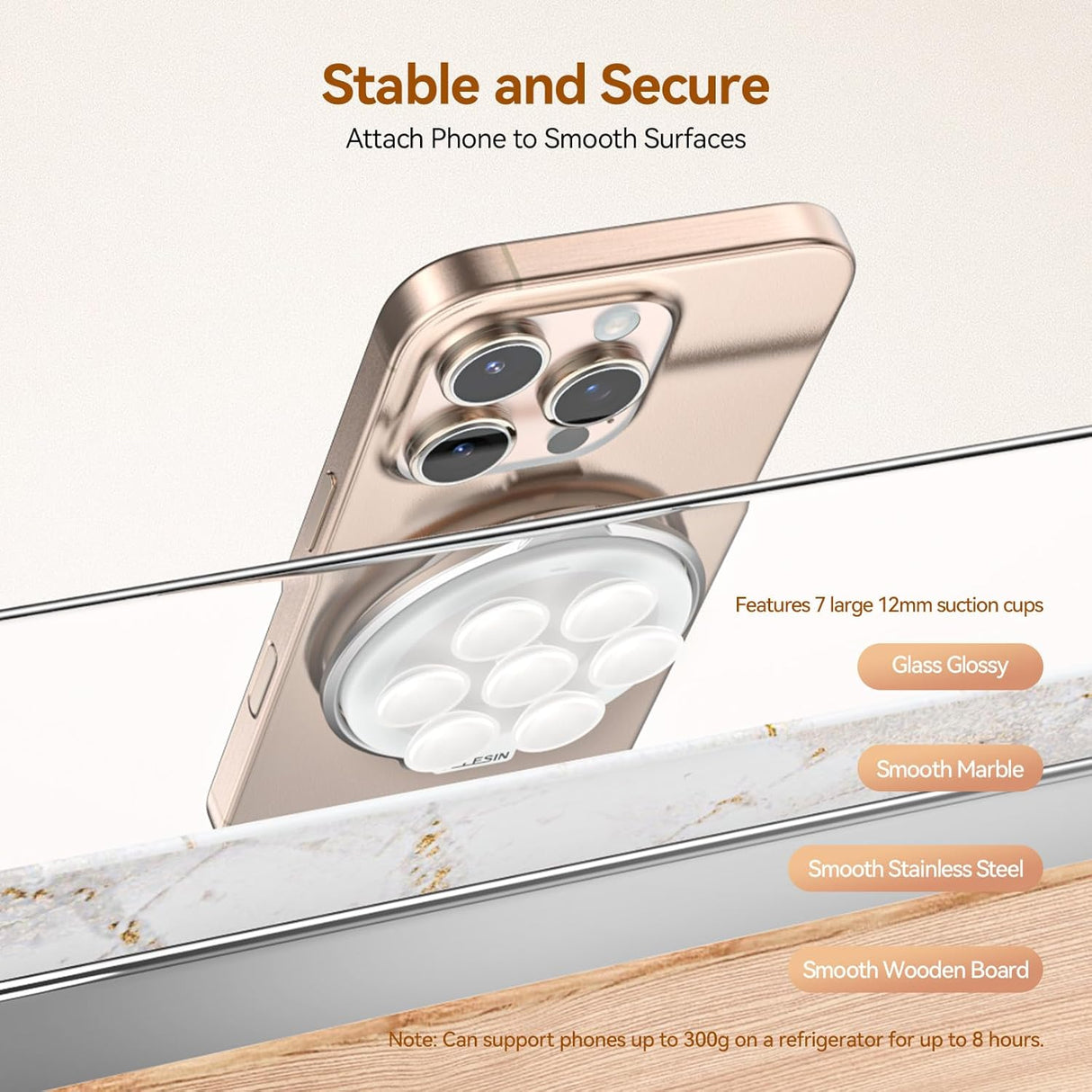 Magnetic Suction Phone Holder with Makeup Mirror by Telesin | Phone Holder | SASKA Trading