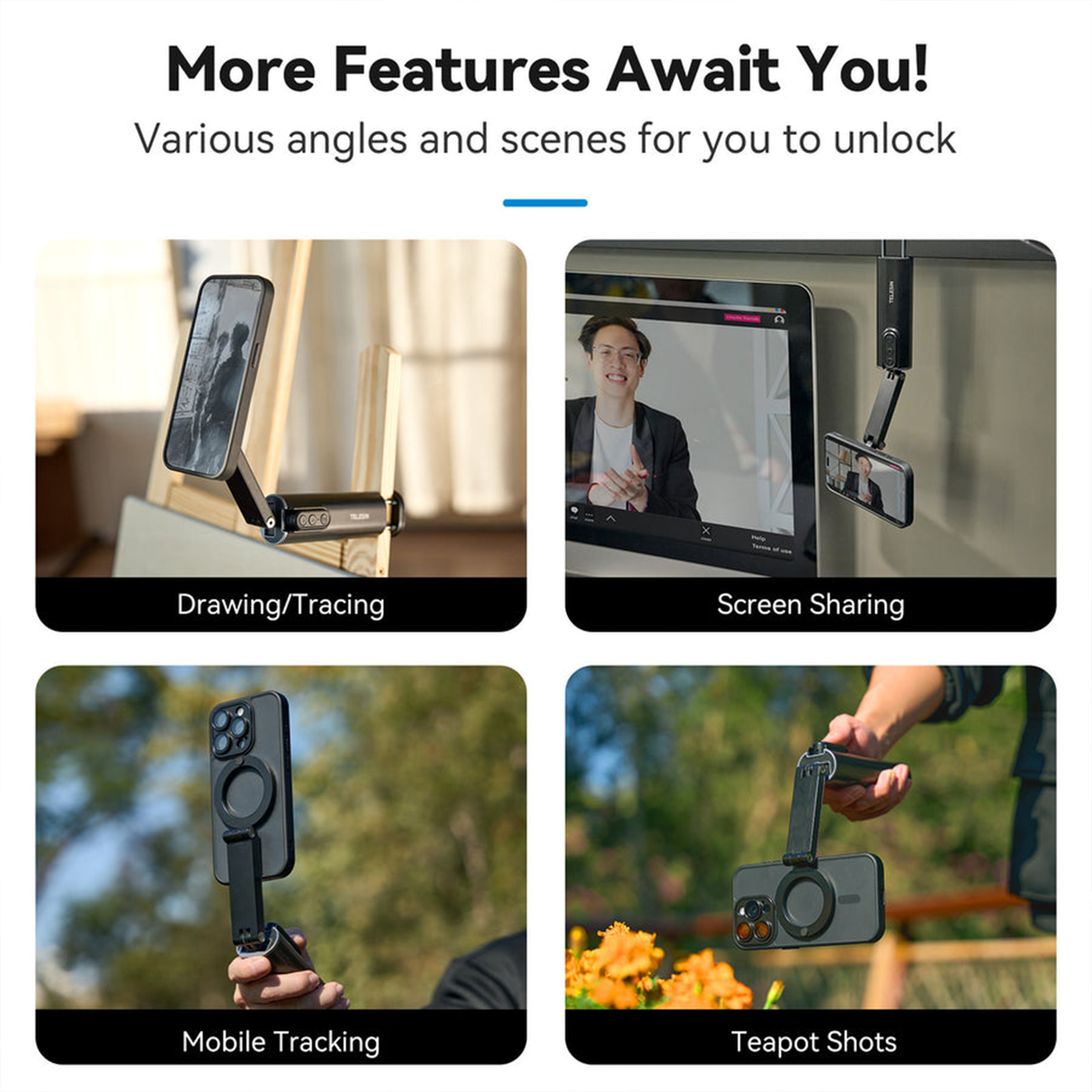 Magnetic Travel Phone Holder by TELESIN | Phone Holder | SASKA Trading