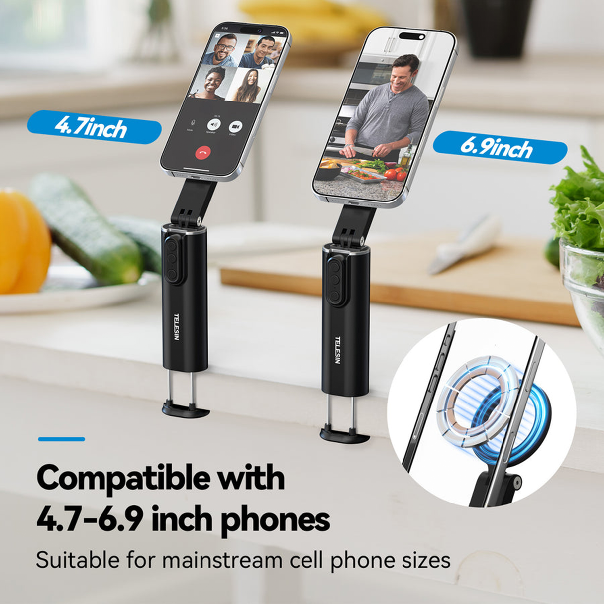 Magnetic Travel Phone Holder by TELESIN | Phone Holder | SASKA Trading