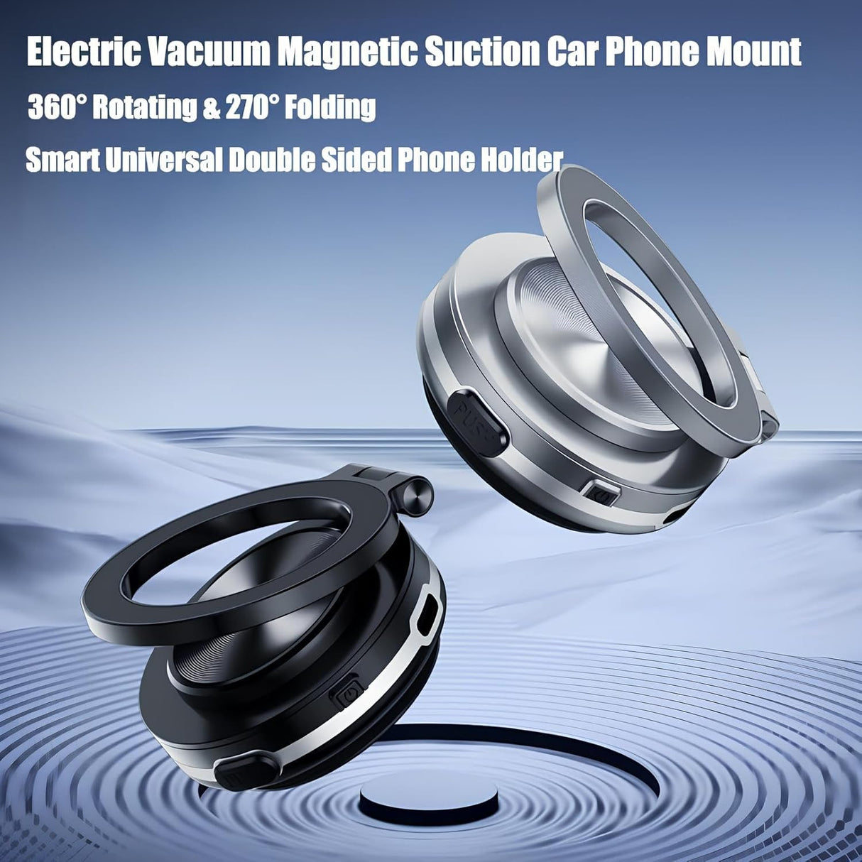 Magnetic Vacuum Suction Phone Holder C1 - 360 Degree Rotatable | Phone Holder | SASKA Trading